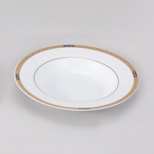 Rakuten - ゴールドリーフスープ皿　610-28017(Z632-193)皿 お皿 丸皿 陶磁器 和食器 洋食器 シンプル おしゃれ 飲食店 ホテル レストラン カフェ 居酒屋 家庭用 業務用 業務用食器