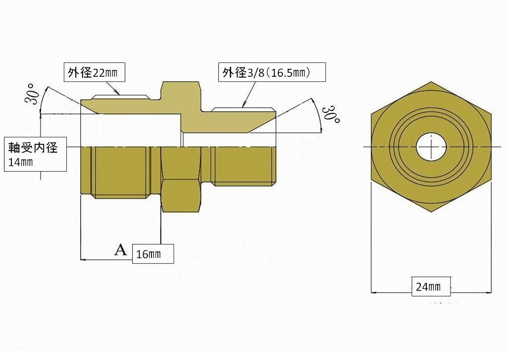 M22カプラ オス（3/8オスネジ）　A社製　　　　　　　　　　　　高圧洗浄機用カプラー　蔵王産業　マキタ　スクリューコネクション　ケルヒャー　クランツレ　電気高圧　高圧ホース用　　ソケット　ネジカプラー　ジョイント 高圧カプラー 高圧用カプラー　高圧洗浄機