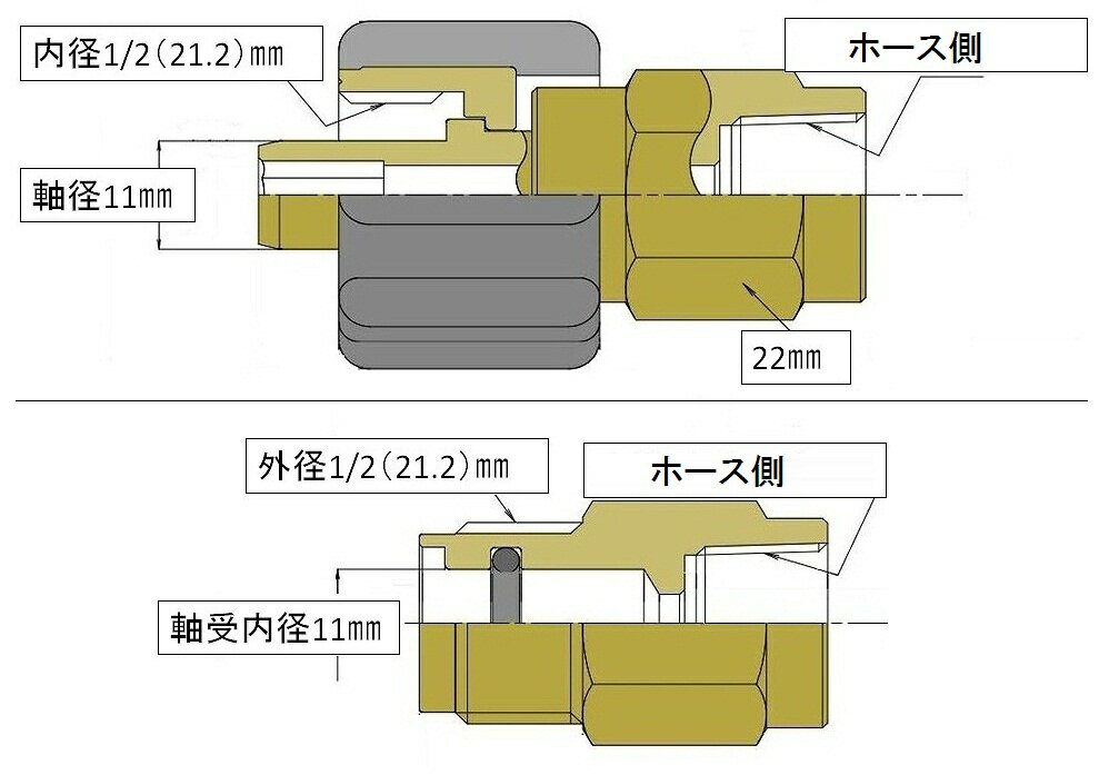 (業務用）高圧洗浄機ホースリール 高圧ホース　50メートル　耐圧210K　3分（3/8）（クイックカプラ付A社製) 2