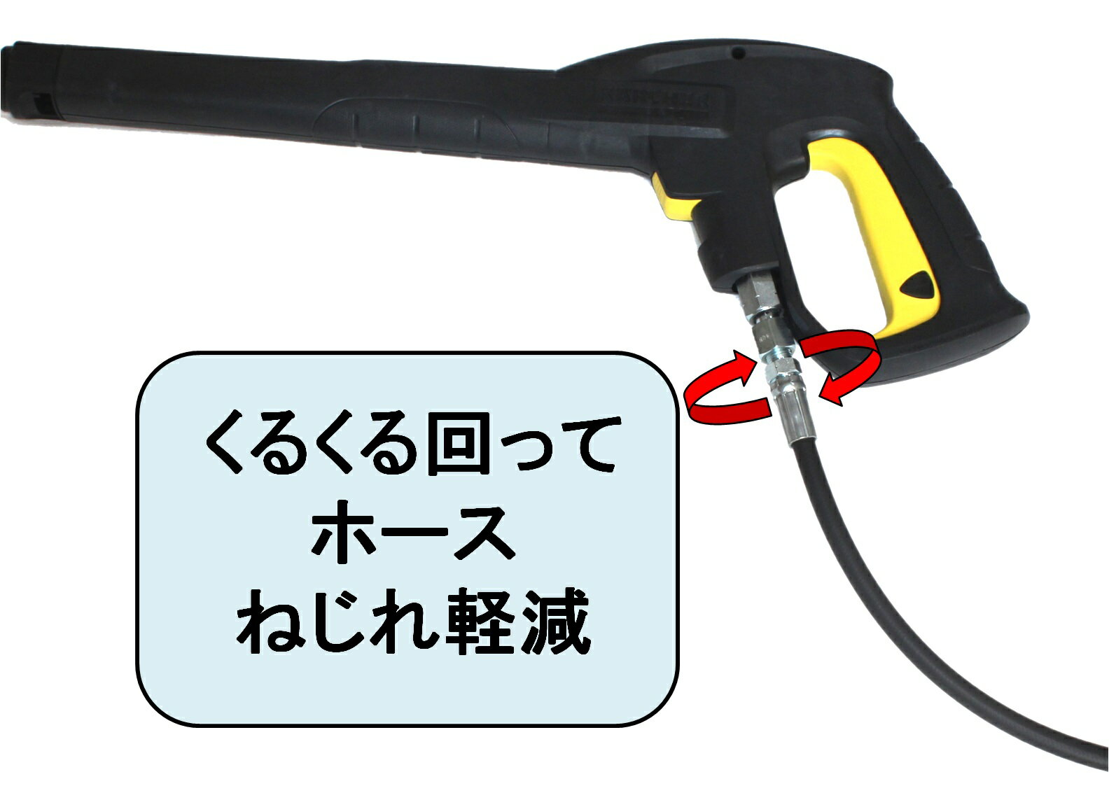 ケルヒャー 高圧ホース スイベル付　交換用　Kシリース（クイック）5m K3.200 K4.00 K3.490 K5.600 K2.900 K 2.400 ベランダクリナー K4サイレント K3サイレント