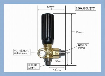 アンローダーバルブ 圧力調整弁 高圧洗浄機 ARネジ仕様　ワグナー　蔵王産業　ホンダ　スーパー工業　アサダ　ヤンマー