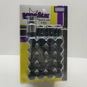 ロンスター 6穴用ロックナットセット黒 ロックナット4個 ホイールナット20個 21HEX M12-1.25 ブラック 日産 NV350キャラバン