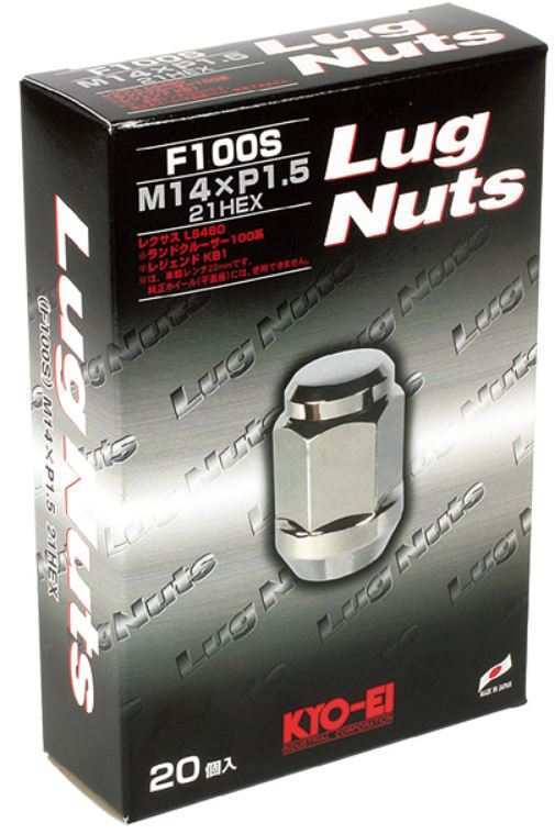 KYO-EI ホイールナット20個セット 21HEX M14-P1.5 クロームメッキ 60度テーパー角 ラグナット