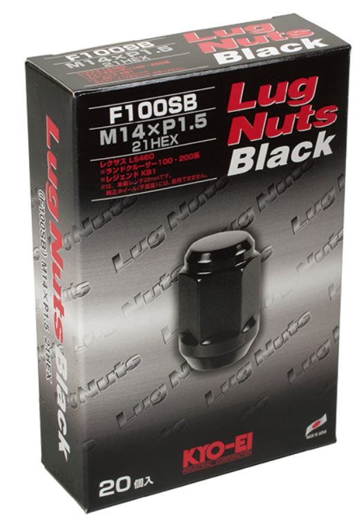 LEXUS レクサス LS600h・500系 2012～2017 KYO-EI ホイールナット20個セット 21HEX M14-P1.5 ブラック 60度テーパー角 ラグナット