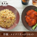 【送料込】炒飯・エビチリ たっぷりセット|高級中華 東天紅 簡単 調理 ミールキット 冷凍 冷凍食品 湯せん 湯煎 本格中華 豪華 贅沢 食卓 おかず パーティー 食事 大エビ