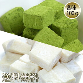 送料無料　ちょっと訳あり　ホワイト生チョコ＆抹茶生チョコセット・(各100g)お試しサイズ 自分チョコ 送料無料 ギフト プレゼント クリスマス