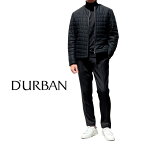 D'URBAN【ダーバン】ウールジャージーキルティングブルゾンブークレ調　ノーカラー　中綿入りブラック　黒