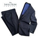 The SAVILE ROW【サビルロウ】英国製生地〜JOHN CAVENDISH〜シャドーペンウールスーツネイビー 紺春夏 背抜き仕立て