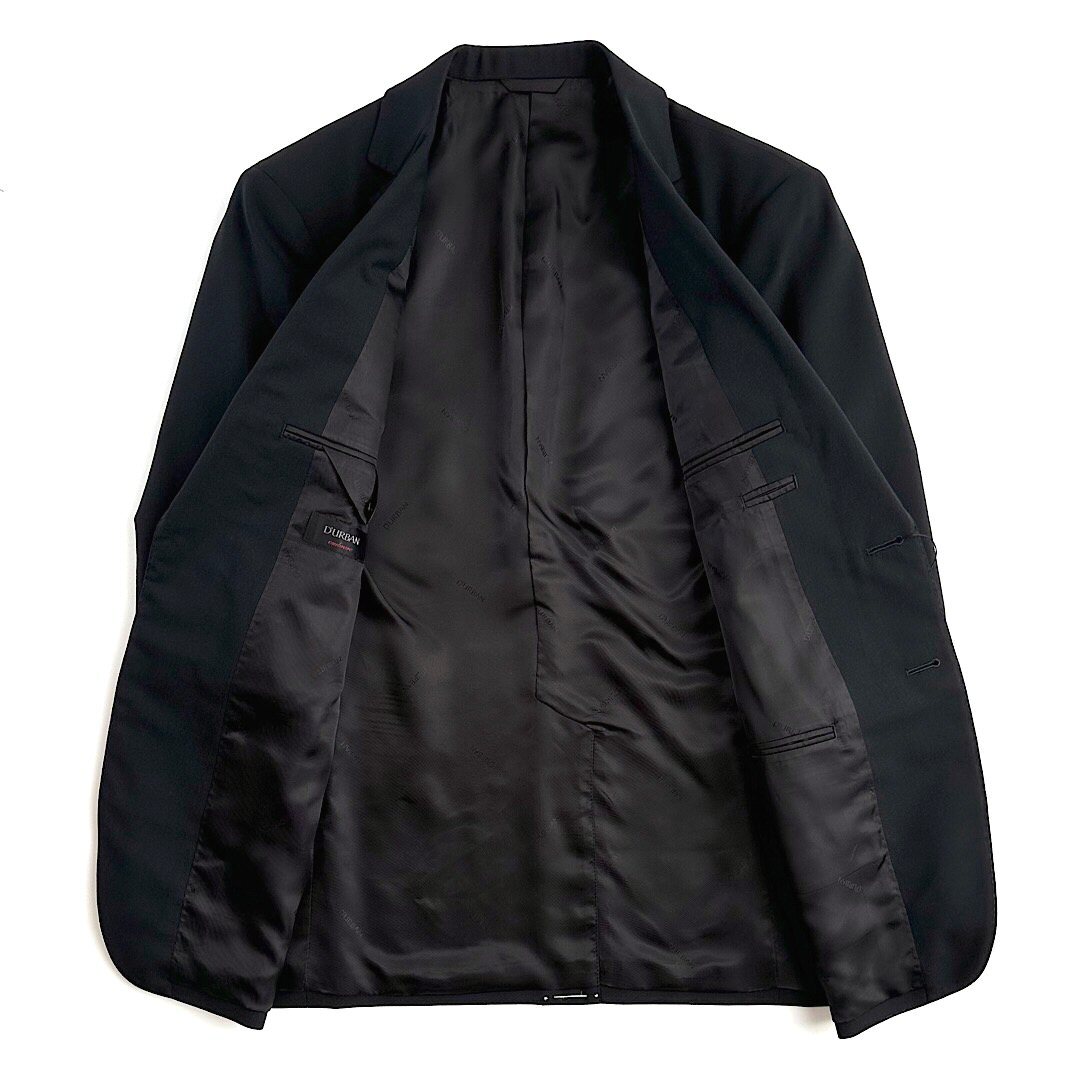D'URBAN ombrare【ダーバンオンブラーレ】定価72,600円（税込）日本製（MADE IN JAPAN）黒無地スーツ　ブラック秋冬　総裏仕立てA3・AB3・BB3・Y3・Y8サイズ