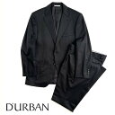 ダーバン ≪訳有≫≪75％OFF≫D'URBAN【ダーバン】定価96,800円（税込）日本製（MADE IN JAPAN）黒無地ウールスーツブラック　秋冬　総裏仕立てY7サイズ