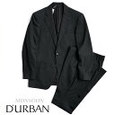 ダーバン D'URBAN ombrare【ダーバンオンブラーレ】定価83,600円（税込）日本製（MADE IN JAPAN）チェックウールスーツMONSOON 清涼仕様 盛夏対応ダークグレー 背抜き仕立てA4・BB4サイズ