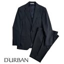 D'URBAN【ダーバン】定価86,900円（税込）日本製（MADE IN JAPAN）ストライプウールスーツ春夏 背抜き仕立て ネイビーA5サイズ