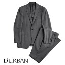 ダーバン D'URBAN ombrare【ダーバンオンブラーレ】定価83,600円（税込）日本製（MADE IN JAPAN）ストライプウールスーツグレー 春夏 背抜き仕立てA4サイズ