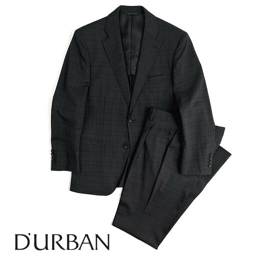 D'URBAN【ダーバン】定価126,500円(税込)日本製 シルク混ウールスーツチェック ダークグレー春夏 背抜き仕立て A4サイズ D'URBAN【ダーバン】定価126,500円(税込)日本製 シルク混ウールスーツチェック ダークグレー春夏 背抜き仕立て A4サイズ