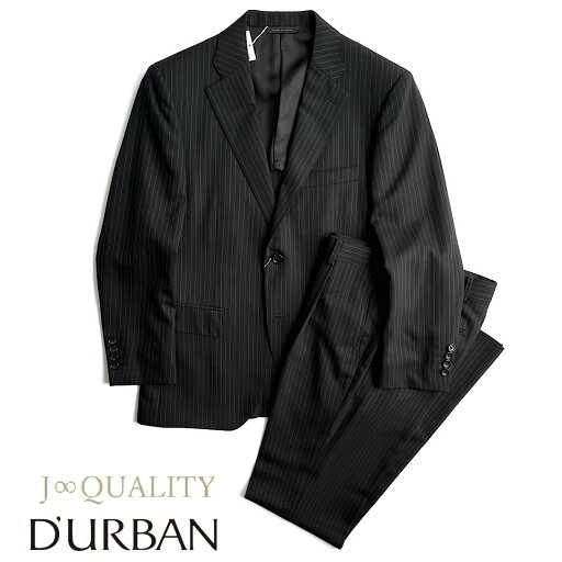 D'URBAN【ダーバン】定価97,900円(税込)日本製シャドーストライプウールスーツJ∞QUALITY~日本を纏う~春夏 背抜き仕立て黒 ブラック A3サイズ D'URBAN【ダーバン】定価97,900円(税込)日本製シャドーストライプウールスーツJ∞QUALITY~日本を纏う~春夏 背抜き仕立て黒 ブラック A3サイズ