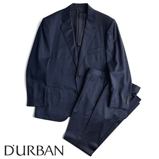 D'URBAN【ダーバン】LoroPiana【ロロピアーナ】定価143,000円(税込)日本製(イタリア製生地使用)~TASMANIAN~ウィンドペンウールスーツネイビー 紺 春夏秋 背抜き仕立てA8サイズ D'URBAN【ダーバン】LoroPiana【ロロピアーナ】定価143,000円(税込)日本製(イタリア製生地使用)~TASMANIAN~ウィンドペンウールスーツネイビー 紺 春夏秋 背抜き仕立てA8サイズ
