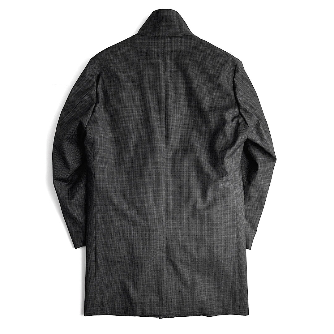 D'URBAN【ダーバン】定価143,000円（税込）LoroPiana（ロロピアーナ）GREEN STORM SYSTEMスタンドカラーコート 脱着可能ライナー付き日本製（イタリア製生地使用）グレー S~Mサイズ