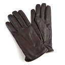 D'URBAN【ダーバン】定価28,600円(税込)イタリア製 羊革 レザーグローブダークブラウン サンプル品 訳有