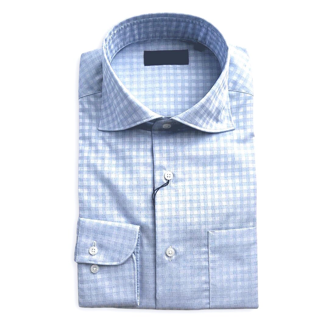 D'URBAN【ダーバン】定価23,100円(税込)ワイドカラーシャツ ドレスシャツワイシャツ チェック M・L・LL