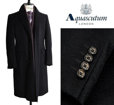 Aquascutum【アクアスキュータム】定価330,000円（税込）◆40％OFF◆日本製ピュアカシミヤ100％HOLBORN　チェスターコート