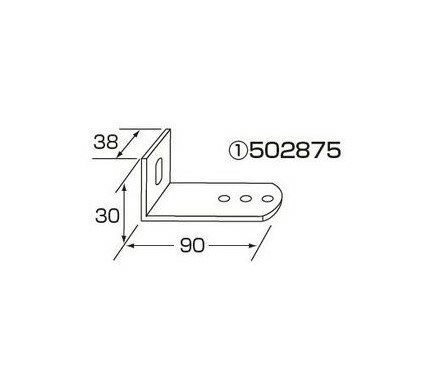 LED5ミニサイドマーカー専用1個付用取付ステー　L型