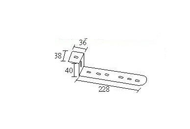 マーカーランプ2個付用取り付けステー　1枚