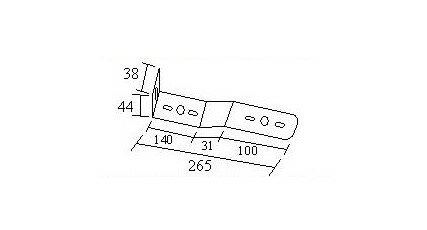 マーカーランプ2個付用取り付けステー　1枚