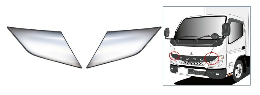 商品情報商品　説明適合車種： ふそう2t ’20キャンター　標準 / ワイド車共用　(R2.11〜）材質：　樹脂 / クロームメッキ取付方式： かぶせ式◆店舗販売もしておりますので商品在庫は、必ずしもリアルタイムな在庫状況ではありません。掲載中であっても　完売・入荷待ちの場合がございます。ご了承ください。 ◆完売・入荷待ちの場合は、入荷時期や納期についてご連絡申し上げます ご了承ください。 商品名 【コーナーパネル】 商品説明 H5.7〜H16.5左右セット クロームメッキメーカー取り寄せです。ブラックベルトガーニッシュ ’20キャンター用左右セット フロントグリル上のブラックベルト両端をコーナーパーネルのラインに合わせてデザインされたメッキガーニッシュ! 5
