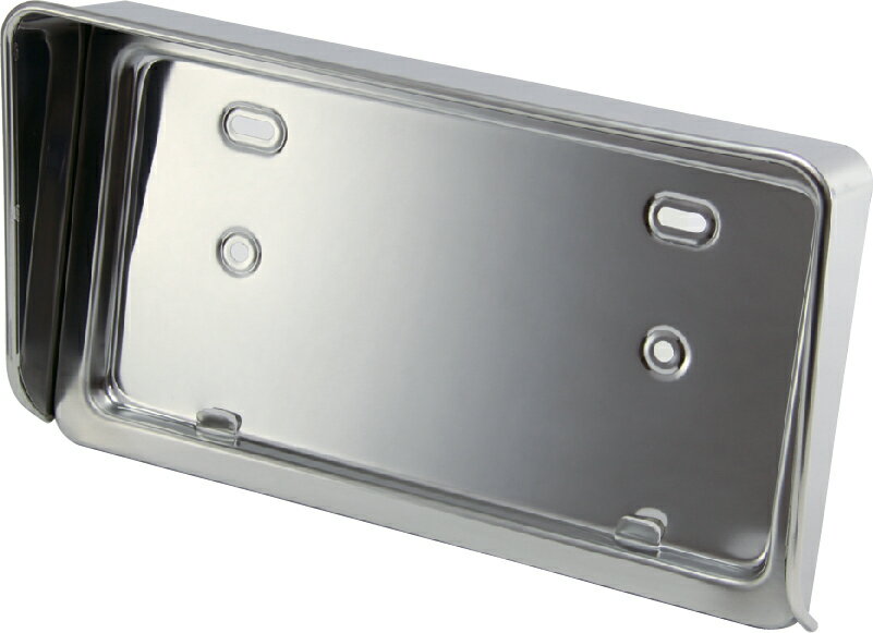 【お取り寄せ】バイザー付きナンバープレート枠　鏡面タイプ　大型用