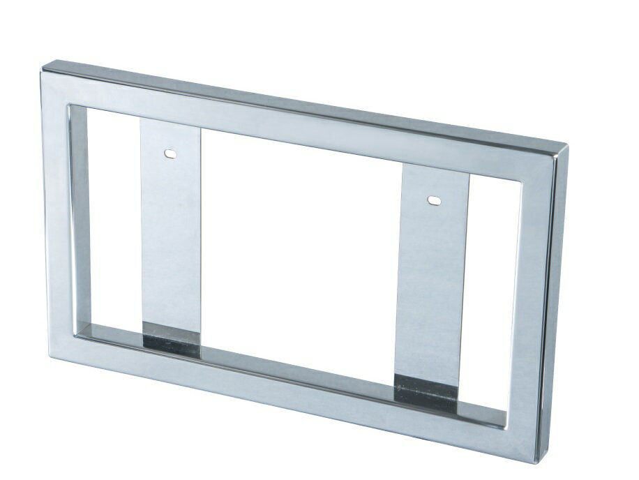 ナンバープレート枠　25mm角　　中型用　ステンレス製