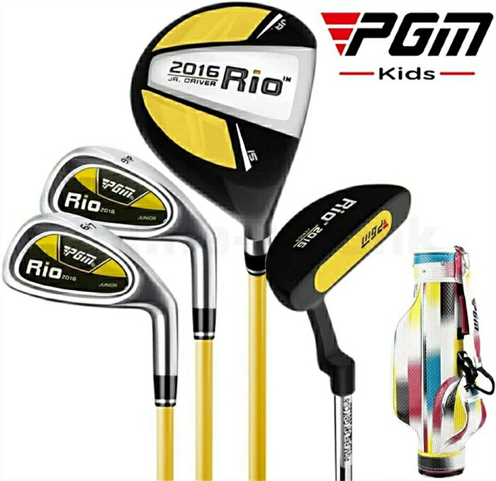 ウェッジ PGM ジュニアゴルフクラブ リオゴルフクラブ コンプリートセット 子供用 子供用 ユースゴルフクラブ 4ピース スタンドバッグ付き 男の子 女の子 テーラーメイド ゴルフ