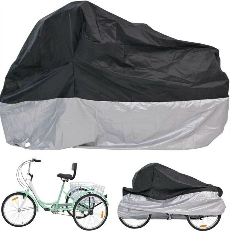 乐天商城 - 自転車カバー バイクカバー 大人三輪車カバー 屋外自転車 バイク保護 自転車 カバー 雨雪対応 収納袋付き 日焼け止め 抗紫色外線