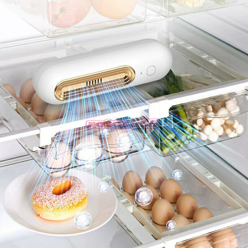 totocoの【2026新品】冷蔵庫用脱臭除菌器 オゾン浄化 緑膿菌殺菌率 99.7% 消臭・鮮度保持・抗菌保存 2 段階モード 30 日連続稼働 USB 充電式 消耗品不要 -20℃対応 小型軽量 冷蔵庫・冷凍庫・靴箱・車内・クローゼット等多用途 食品の鮮度を長持ち 臭い移り防止 家族の食卓を守る｜アングル2