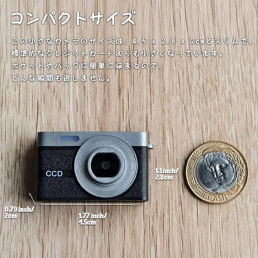 初心者 TYPE-C充電式 カメラ 携帯便利 デジカメ スマホ転送 1080P キーホルダーセ...