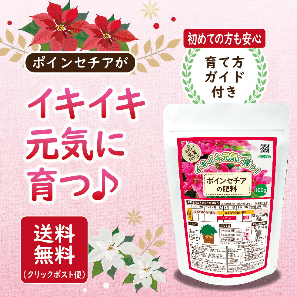 ポインセチアの肥料100g【送料無料】【育て方ガイド付き】