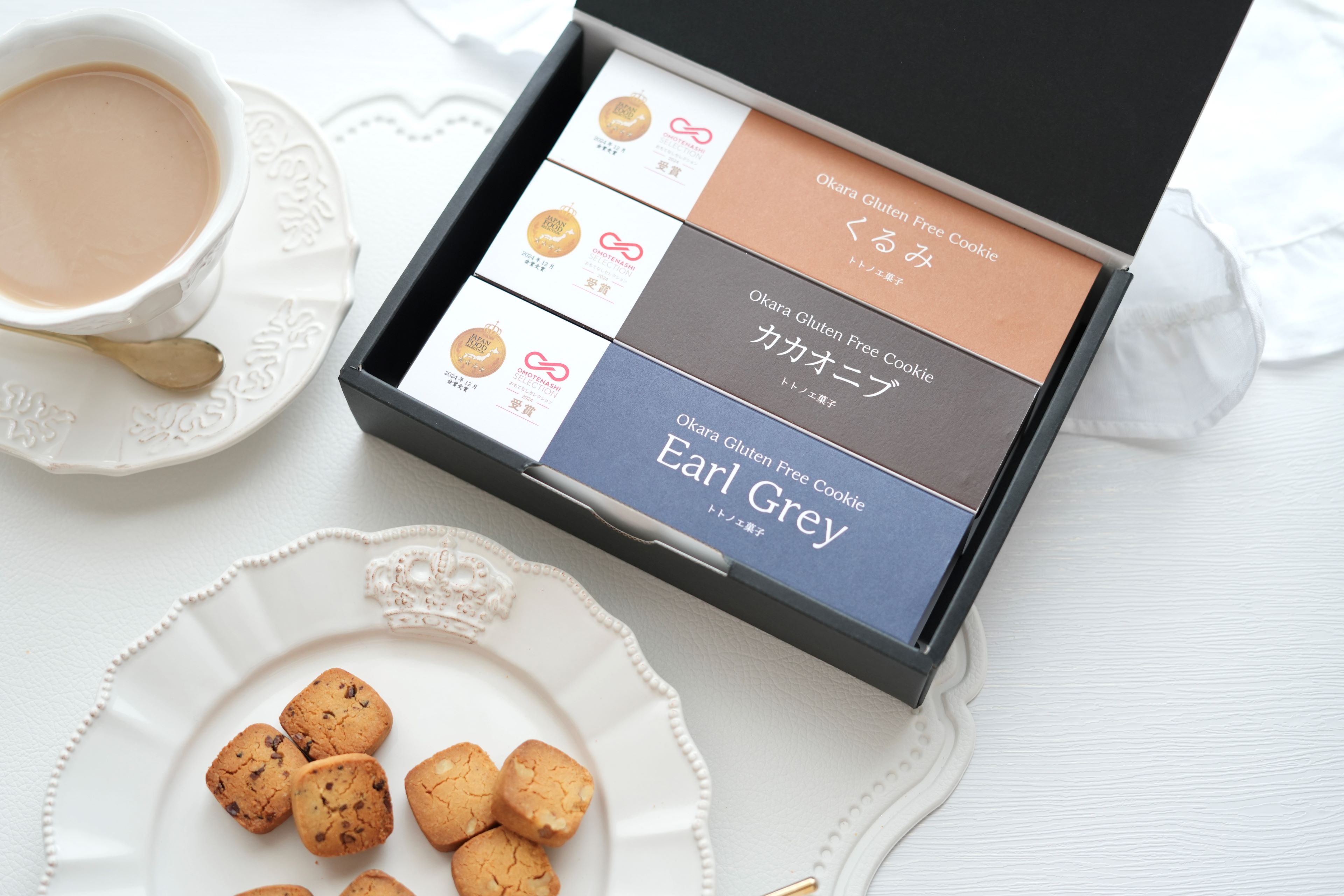 グルテンフリー クッキー缶　3缶セット 無添加 焼き菓子 トトノエ菓子 小麦粉不使用 おからクッキー 大豆使用 白砂糖不使用 お取り寄せ スイーツ 贈答品 ギフト 体に優しい 贈り物 可愛い缶入りのサムネイル