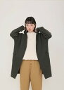 ソフトウール リブカラーロングカーデ