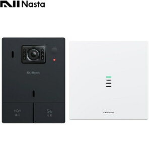 [KS-DP01U-BK] Nasta Interphone ナスタ ドアホン ナスタインターホン 標準セット 有線通信モデル 電源AC100V Wi-Fi環境がある方向け ナイトビジョン：あり ブラック 【送料無料】