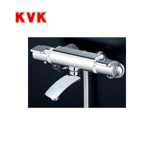Rakuten - [KF890S2]KVK 浴室水栓 シャワー水栓 サーモスタットシャワー金具（壁付きタイプ） フルメッキワンストップシャワーヘッド付 ニューハイメタルホース1.6m 洗い場専用水栓 快適節水シャワー 取付穴径（mm）：φ23〜φ25 蛇口 【送料無料】 壁付タイプ