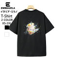 Tシャツ 半袖 EU製 Emmauela・イタリア・ミラノ発 コットン100% 速乾 吸汗 通気 快適 クマ カラフル トップス スウェット カットソー プルオーバー 定番 夏服 メンズ レディース カップル ペアルック 2色選択可