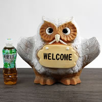 【10枚限定15%OFFクーポン】【送料無料】表札ふくろう置物!信楽焼!名前入れが出来ます! 梟 陶器フクロウ 信楽焼き フクロウ置物 ふくろう しがらきやき 陶器 やきもの ギフト 文字入れ[fu-0059] [2]
