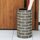 【今だけ限定ポイント10倍】信楽焼黒レンガ風傘立て!玄関のインテリア!陶器 信楽焼かさたて 陶器傘立て 和風傘立て やきもの 傘たて つぼ ツボ しがらき 傘入...