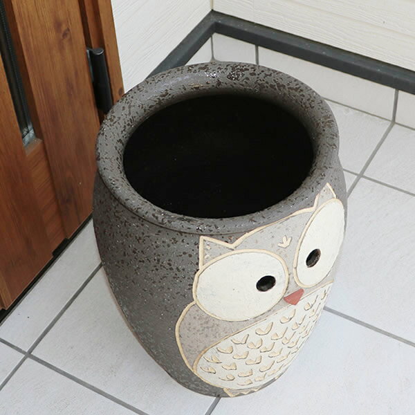 【今だけ限定10%OFFクーポン】ふくろう 傘立て 陶器傘立て 信楽焼かさたて 和風傘...
