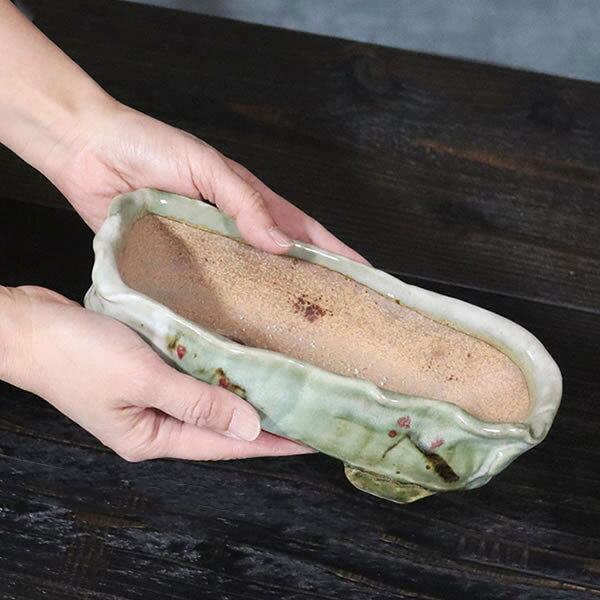 【6月4日20時開始20%OFFクーポン】山草鉢 手作りの陶器植木鉢 山野草鉢 信楽焼 山...