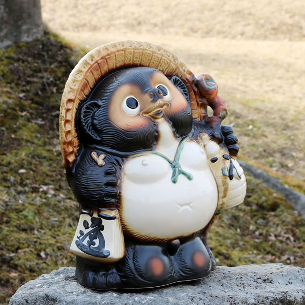 【今だけ限定10%OFFクーポン配布中】【送料無料】13号福々狸！信楽焼たぬき縁起物のタヌキ 陶器タヌキ たぬき置物 やきもの しがらきやき 焼き物 狸 タヌキ 信楽 フクロウ［ta-0266］