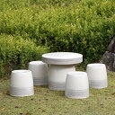 【5月1日限定11%OFFクーポン】【送料無料】20号信楽焼ガーデンテーブル 陶器テーブル 焼き物 お庭、ベランダ用庭園セット ガーデンテーブルセット 陶器 イ...