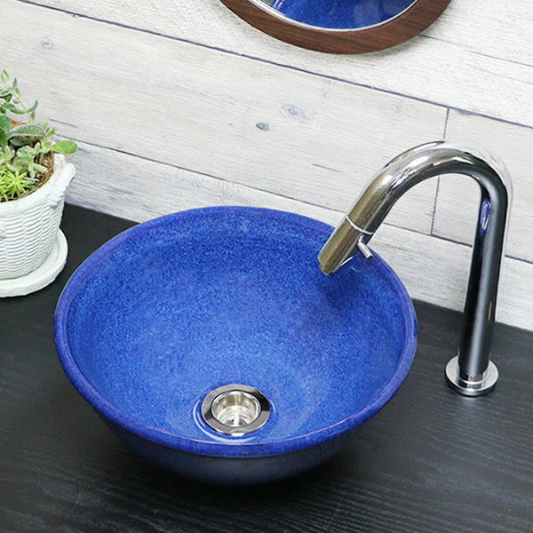 【今だけ限定10%OFFクーポン】信楽焼ナマコ色(ミニ)手洗い鉢！飽きのこない洗面鉢！お洒落な洗面器 手洗器 手洗鉢 洗面ボール 洗面シンク 陶器 洗面台 手洗い鉢 洗面ボウル 洗面陶器 やきもの 和風【tr-1160】