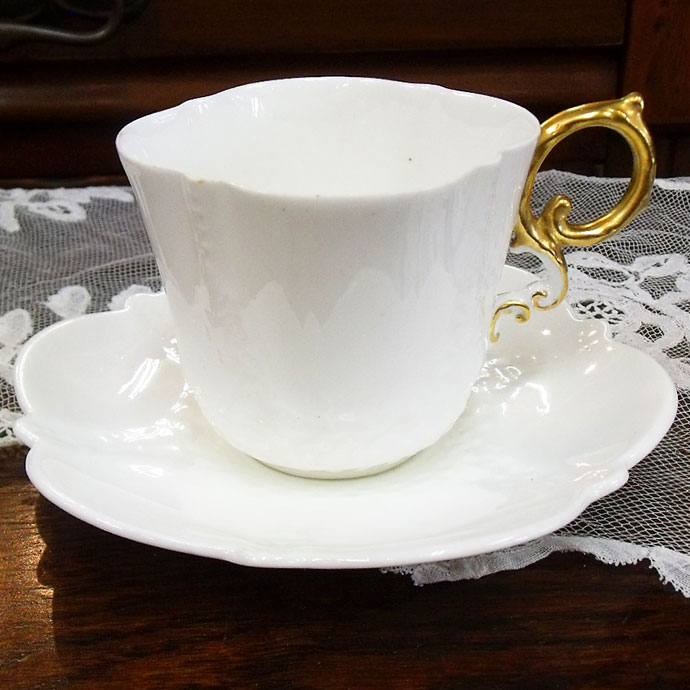 アンティーク デミタス コーヒーカップ&ソーサー aynsley エインズレイ 1899年頃 ヴィンテージ 食器 陶磁器 キッチン雑貨 テーブルウェア ティ—セット 茶器