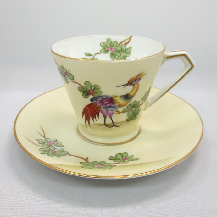 アンティーク カップ&ソーサー Noritake オールドノリタケ 英国輸出用 1911年-41年頃ハンドペイント ヴィンテージ 食器 陶磁器 キッチン雑貨 テーブルウェア ティ—セット 茶器