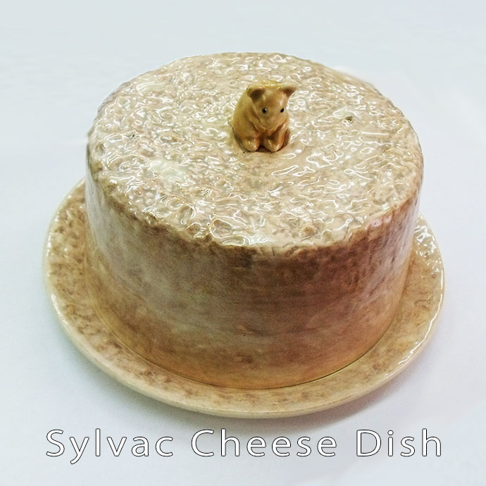 ヴィンテージ チーズディッシュ sylvac シルヴァック 1980-1982年頃 アンティーク 食器 ガラス キッチン雑貨 テーブルウェア ケース 保存容器のサムネイル